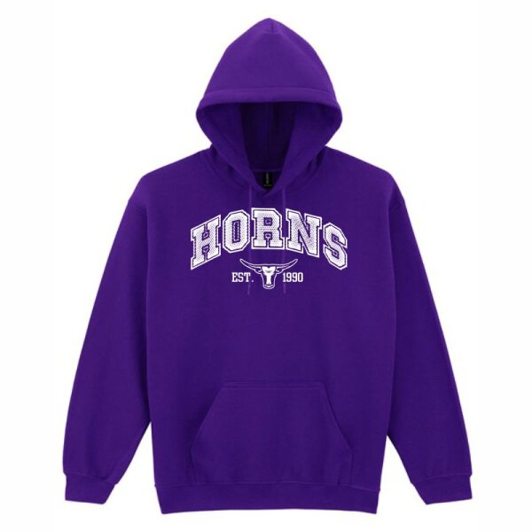 Langenfeld Longhorns Hoody "HORNS", purple