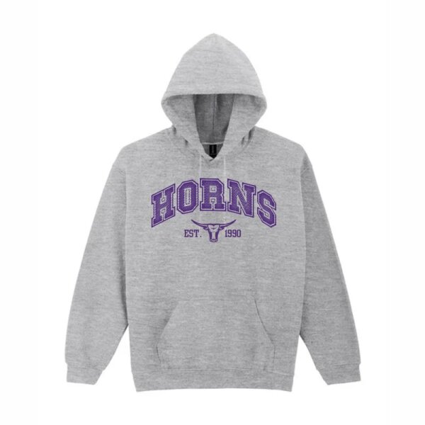 Langenfeld Longhorns Hoody "HORNS", sport grey
