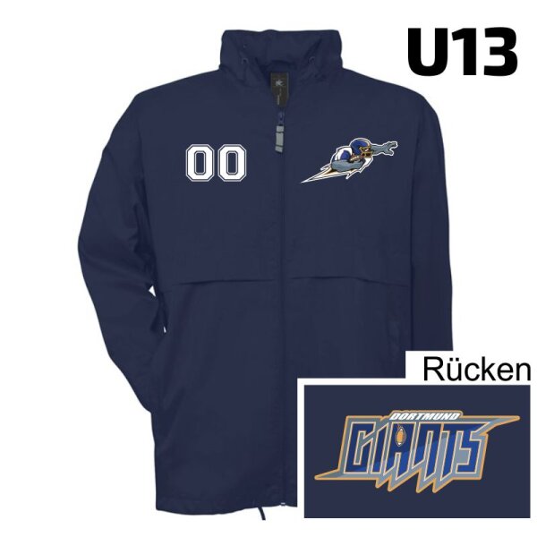 Dortmund Giants Windbreaker navy "Team U13"